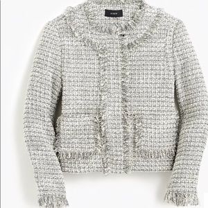 J.Crew Metallic/Shiny Grey Tweed Jacket